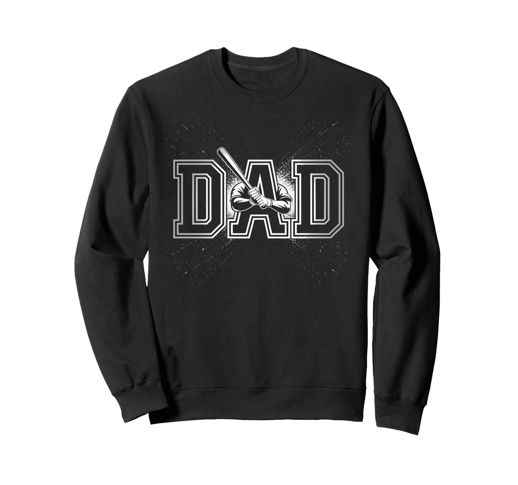 Baseball Dad Awesome Papa Fathers Day Sweatshirt - Graphic Print Men Women - T-Shirt, Sweatshirt, Hoodie