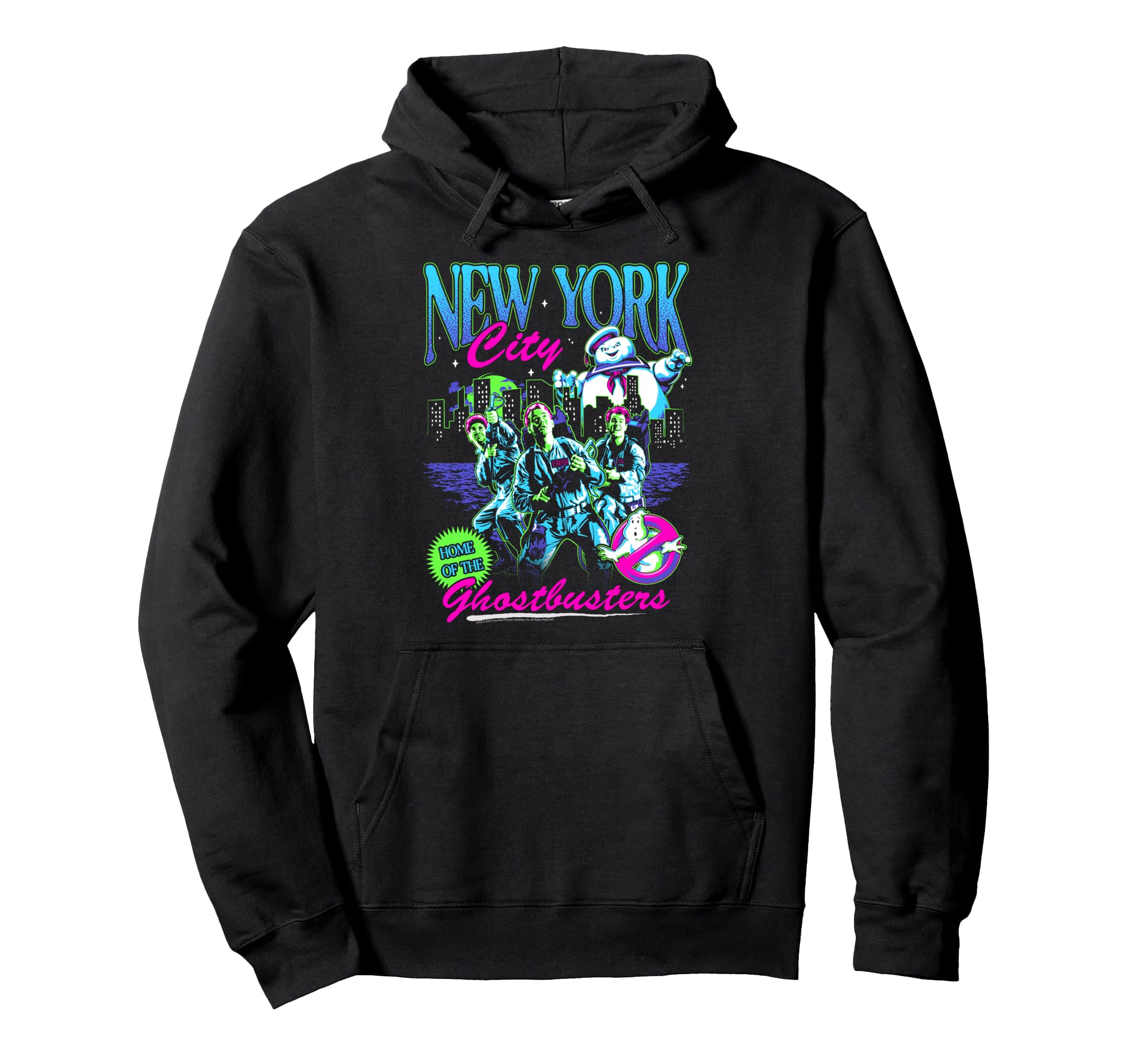 Ghostbusters Neon New York City 80S Hoodie - Unique Graphic for Adults - T-Shirt, Sweatshirt, Hoodie