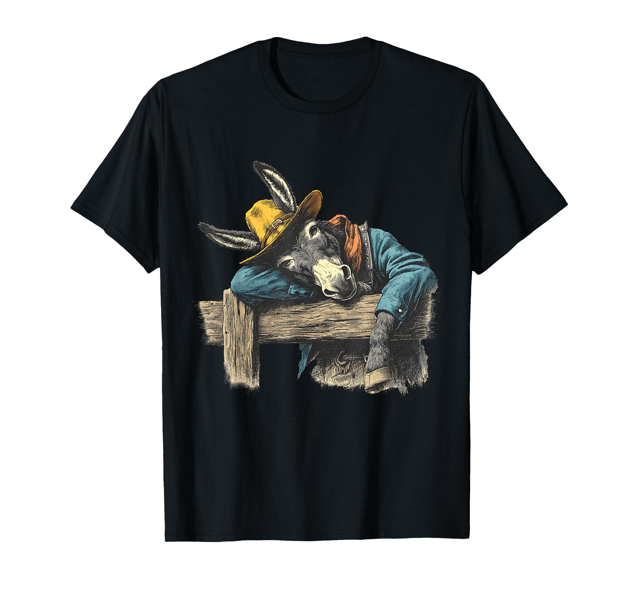 Country Cowboy Donkey Rodeo Cowgirl T-Shirt - Fun Novelty Design Unisex - T-Shirt, Sweatshirt, Hoodie