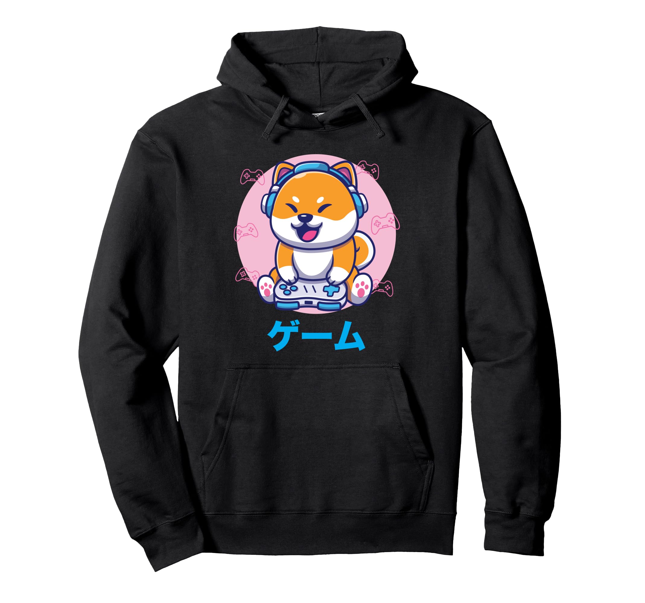 Shiba Inu Video Gaming Vaporwave Hoodie - Fun Novelty Design Unisex - T-Shirt, Sweatshirt, Hoodie