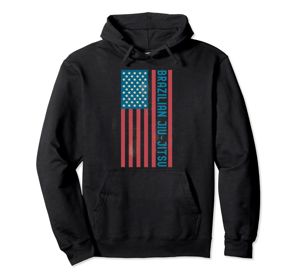 Bjj Jiu Jitsu Amerian Usa Flag Hoodie - Custom Art Print for Adults - T-Shirt, Sweatshirt, Hoodie