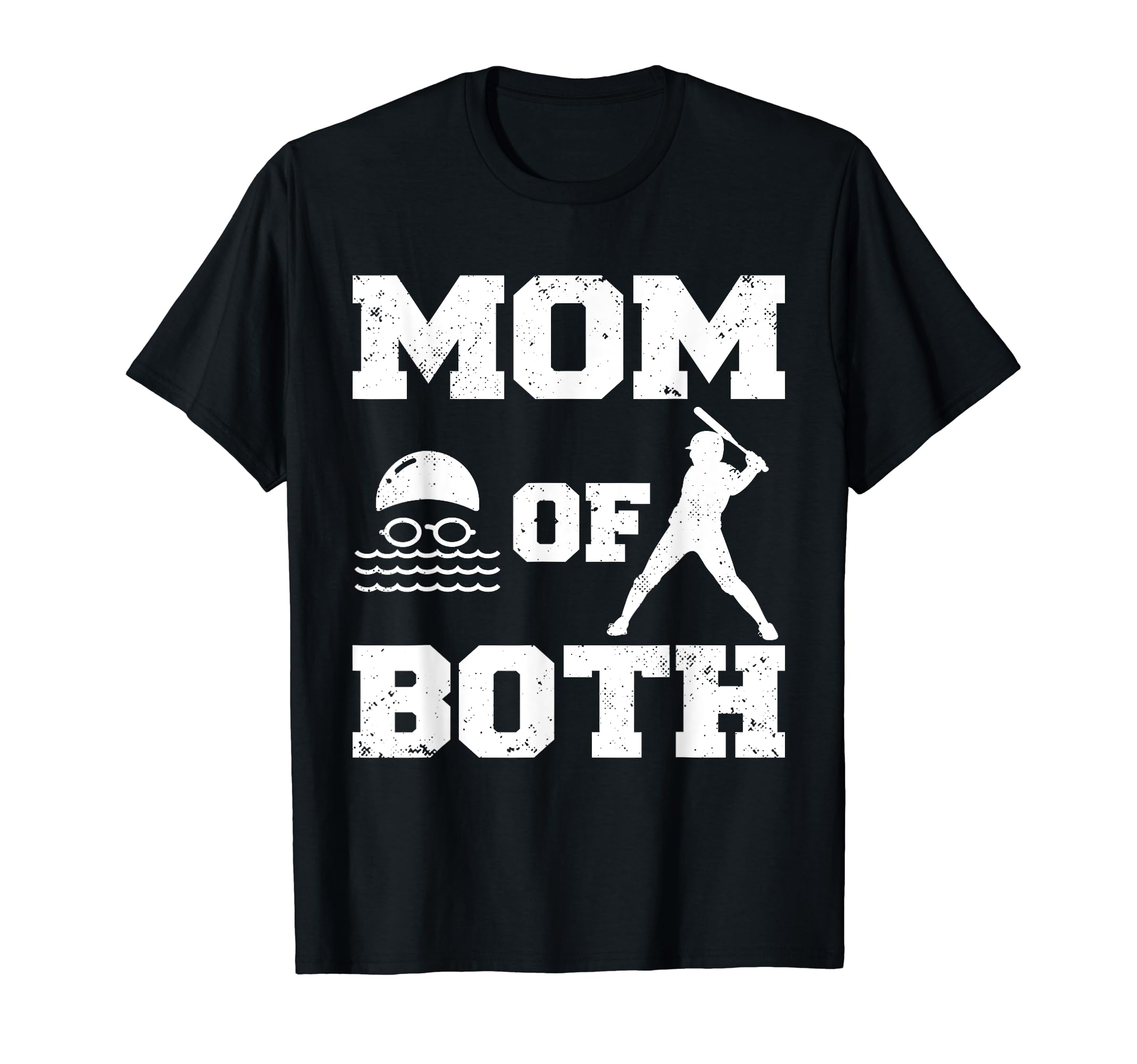 Mom Both Funny Swim Baseball Mom T-Shirt - Custom Art Print Unisex - T-Shirt, Sweatshirt, Hoodie