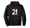 Baseball Player Jersey Number 21 21 Proud Hoodie - Graphic Print Unisex - T-Shirt, Sweatshirt, Hoodie