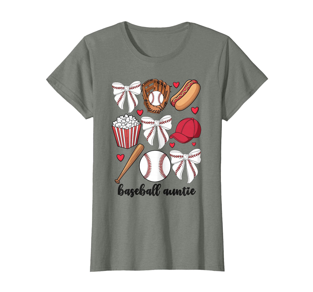 Baseball Auntie Coquette Bow Nephew T-Shirt - Minimalist Print Unisex - T-Shirt, Sweatshirt, Hoodie