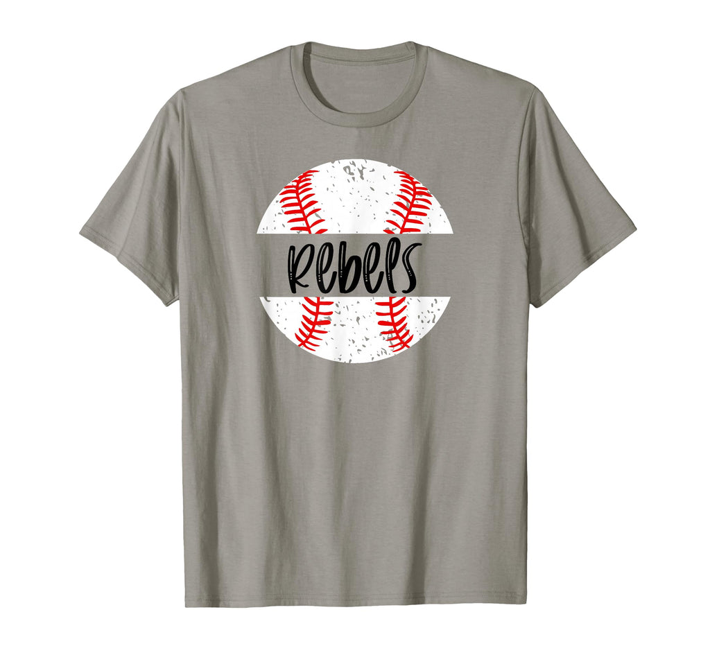 Rebels Baseball Team Mascot T-Shirt - Casual Everyday Wear for Adults - T-Shirt, Sweatshirt, Hoodie