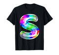 Letter S Tie Dye Balloon Monogram T-Shirt - Custom Art Print for Adults - T-Shirt, Sweatshirt, Hoodie