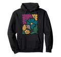 Boho Floral Art Botanical Block Hoodie - Unique Graphic for Adults - T-Shirt, Sweatshirt, Hoodie