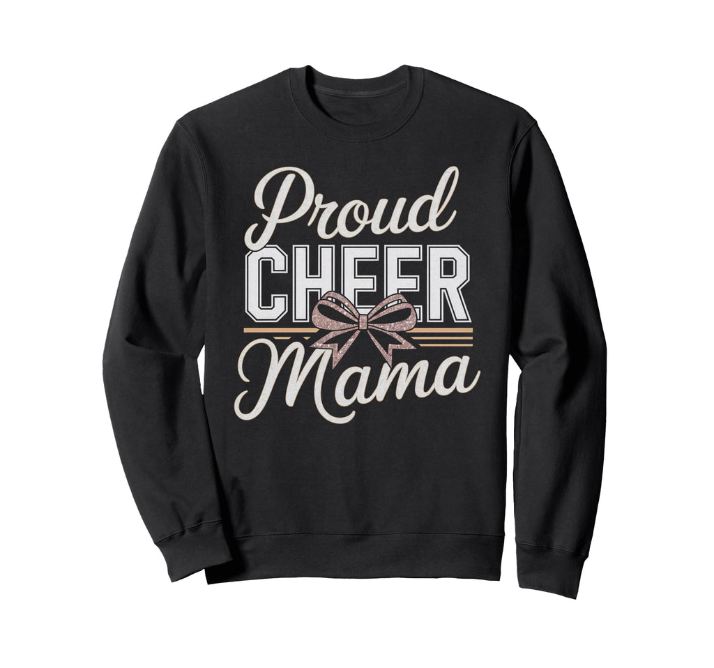 Cheer Mom Mother Bow Sweatshirt - Fun Novelty Design for Adults - T-Shirt, Sweatshirt, Hoodie