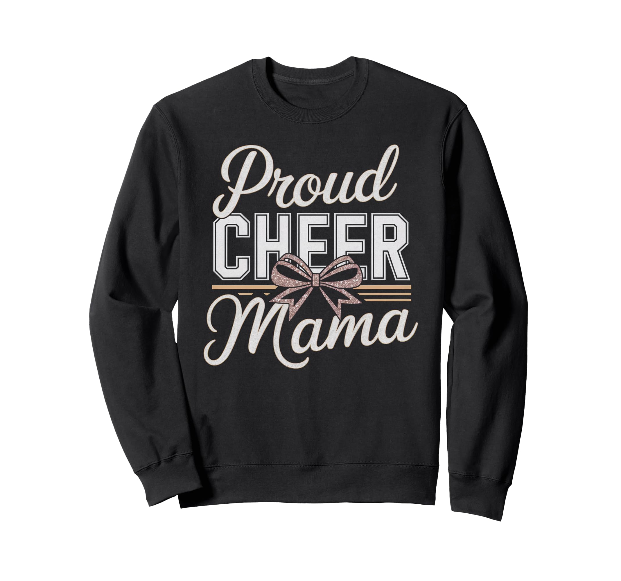 Cheer Mom Mother Bow Sweatshirt - Fun Novelty Design for Adults - T-Shirt, Sweatshirt, Hoodie