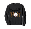 Funny Baseball Mom Leopard Softball Sweatshirt - Graphic Print Men Women - T-Shirt, Sweatshirt, Hoodie