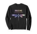 Imagine Boho Dragonfly 60S 70S Sweatshirt - Streetwear Style Men Women - T-Shirt, Sweatshirt, Hoodie