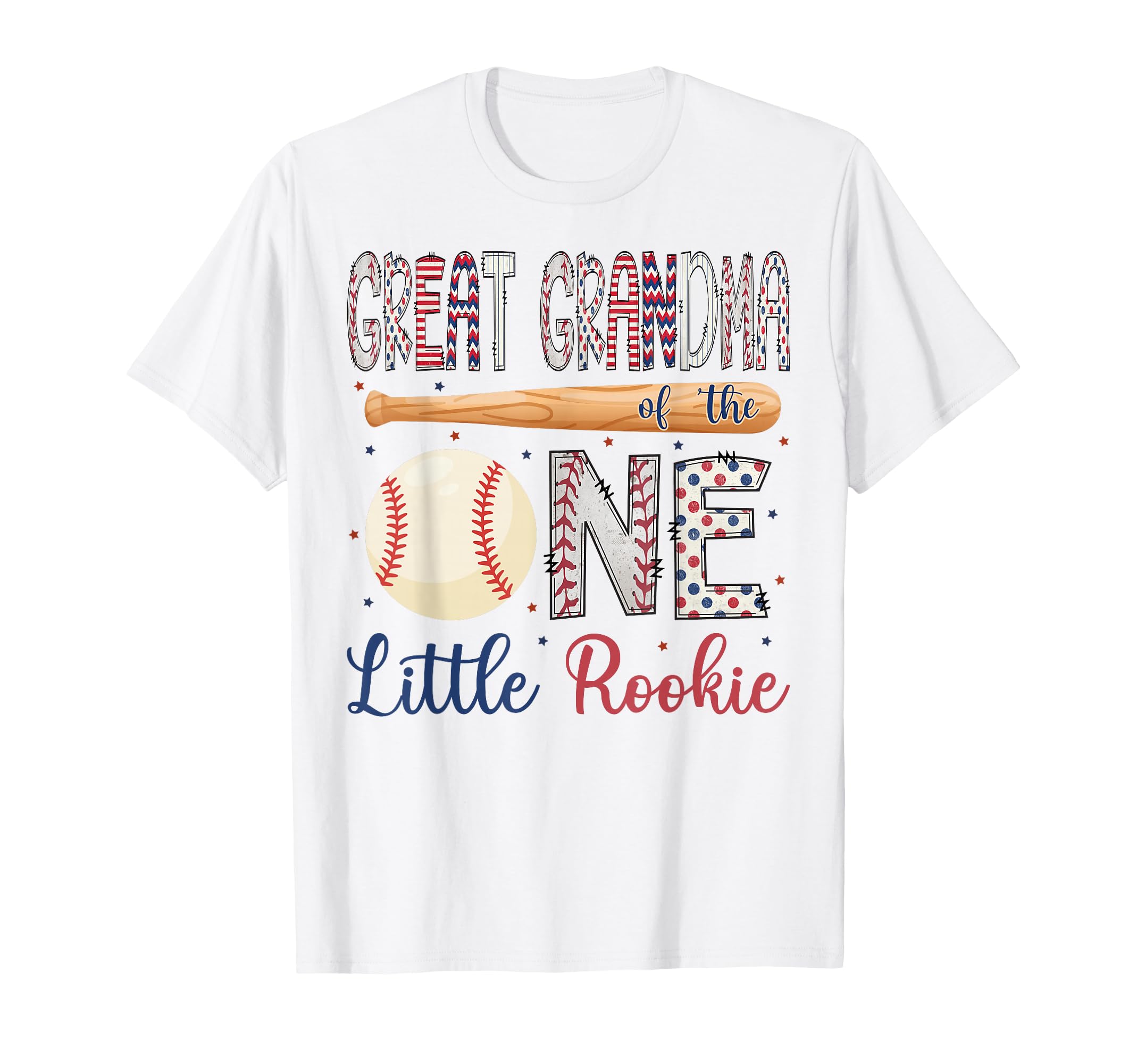 Great Grandma One Little Rookie T-Shirt - Custom Art Print Men Women - T-Shirt, Sweatshirt, Hoodie