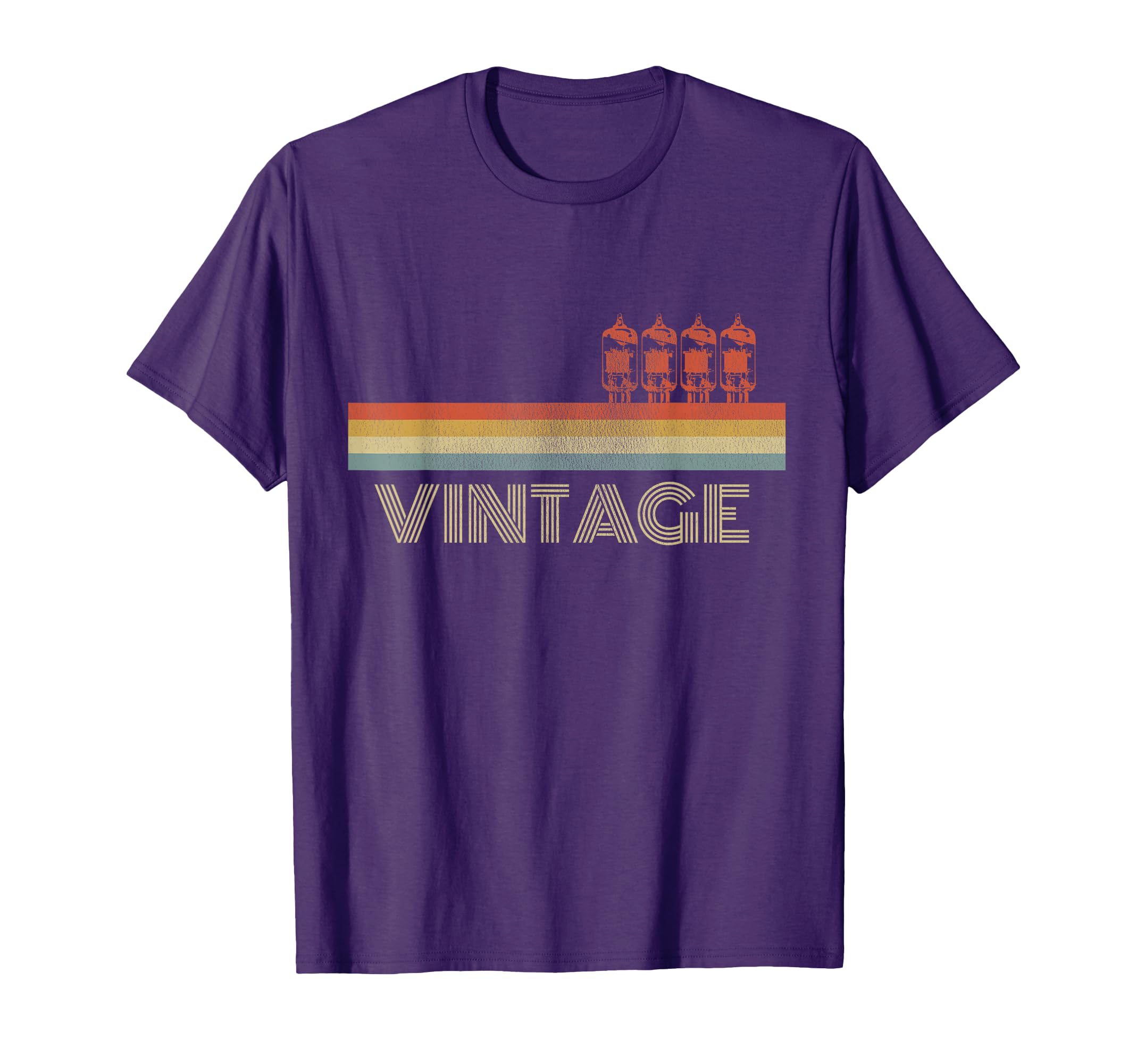 Stripes Vacuum Tube Eighties T-Shirt - Aesthetic Graphic Men Women - T-Shirt, Sweatshirt, Hoodie