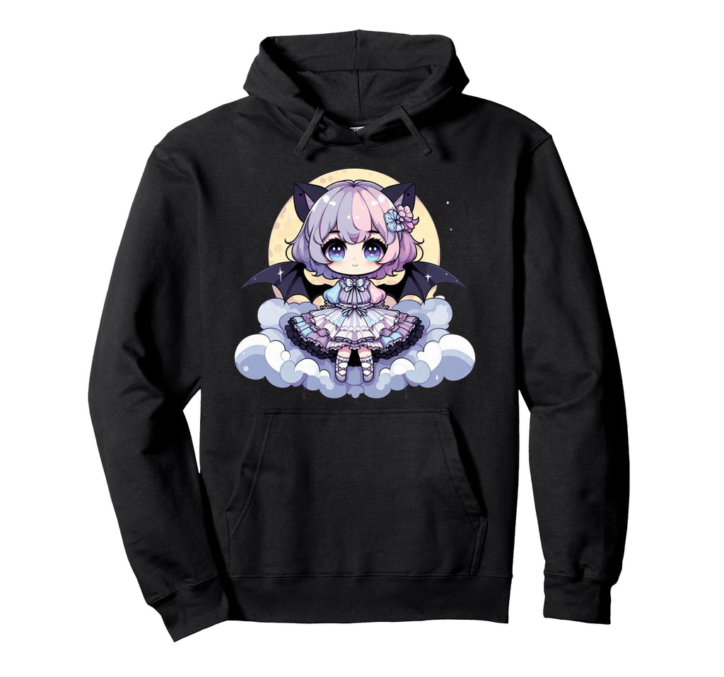 Kawaii Pastel Goth Creepy Anime Moon Hoodie - Unique Graphic for Adults - T-Shirt, Sweatshirt, Hoodie