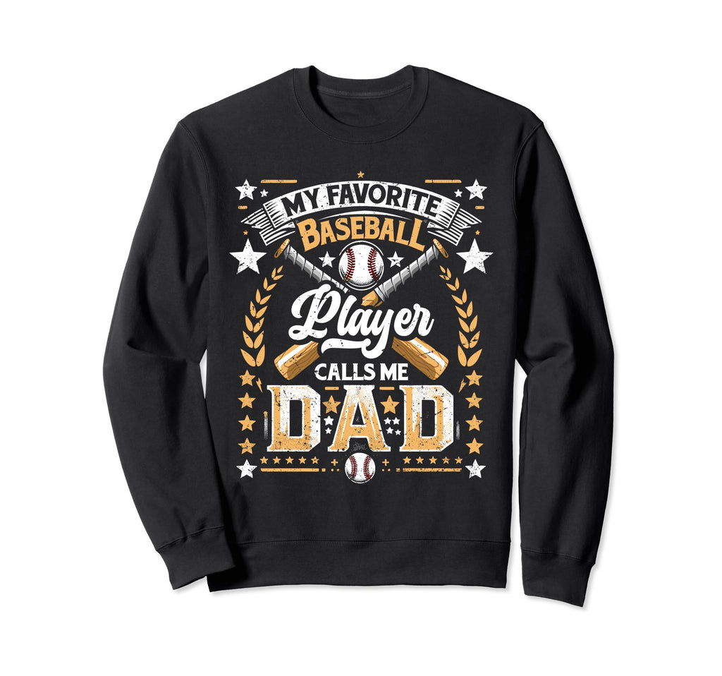 Fathers Day Son Baseball Dad Daddy Sweatshirt - Minimalist Print Unisex - T-Shirt, Sweatshirt, Hoodie