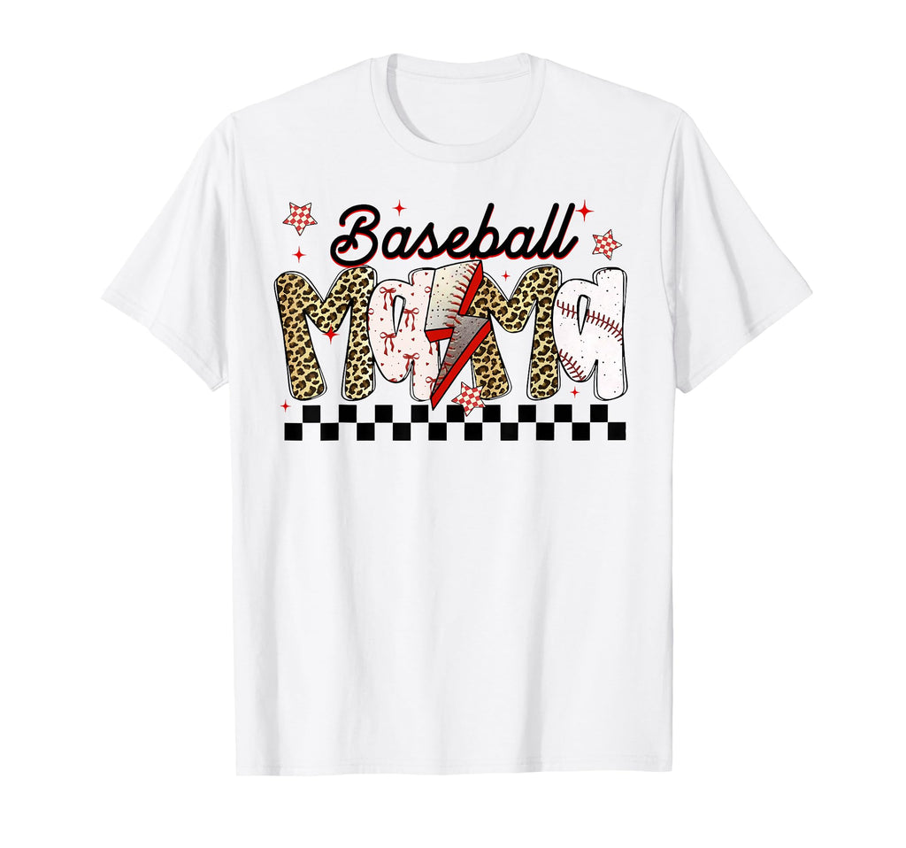 Preppy Baseball Mama Baseball Mom T-Shirt - Minimalist Print for Adults - T-Shirt, Sweatshirt, Hoodie