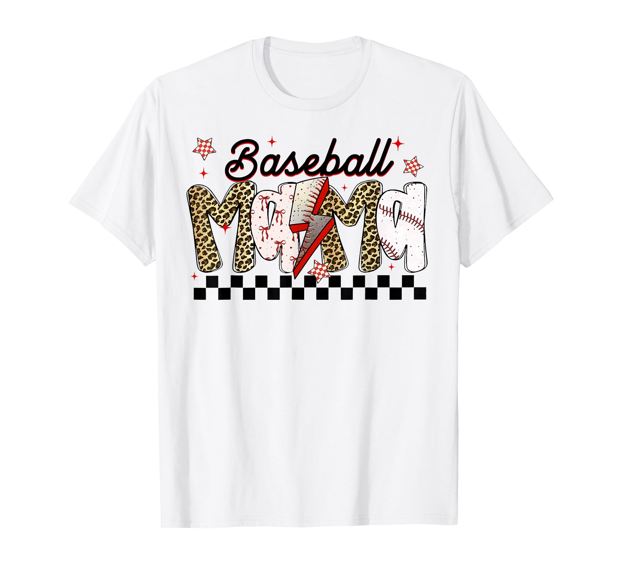 Preppy Baseball Mama Baseball Mom T-Shirt - Minimalist Print for Adults - T-Shirt, Sweatshirt, Hoodie