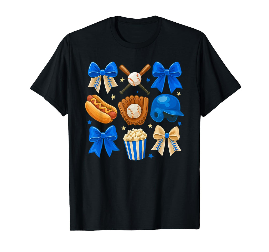 Coquette Bow Baseball Game Day T-Shirt - Fun Novelty Design Men Women - T-Shirt, Sweatshirt, Hoodie