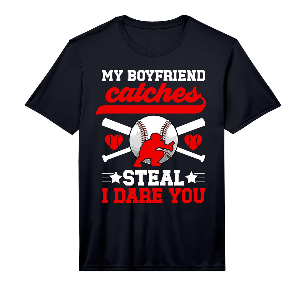 Mens Boyfriend Catches Baseball T-Shirt - Graphic Print for Adults - T-Shirt, Sweatshirt, Hoodie
