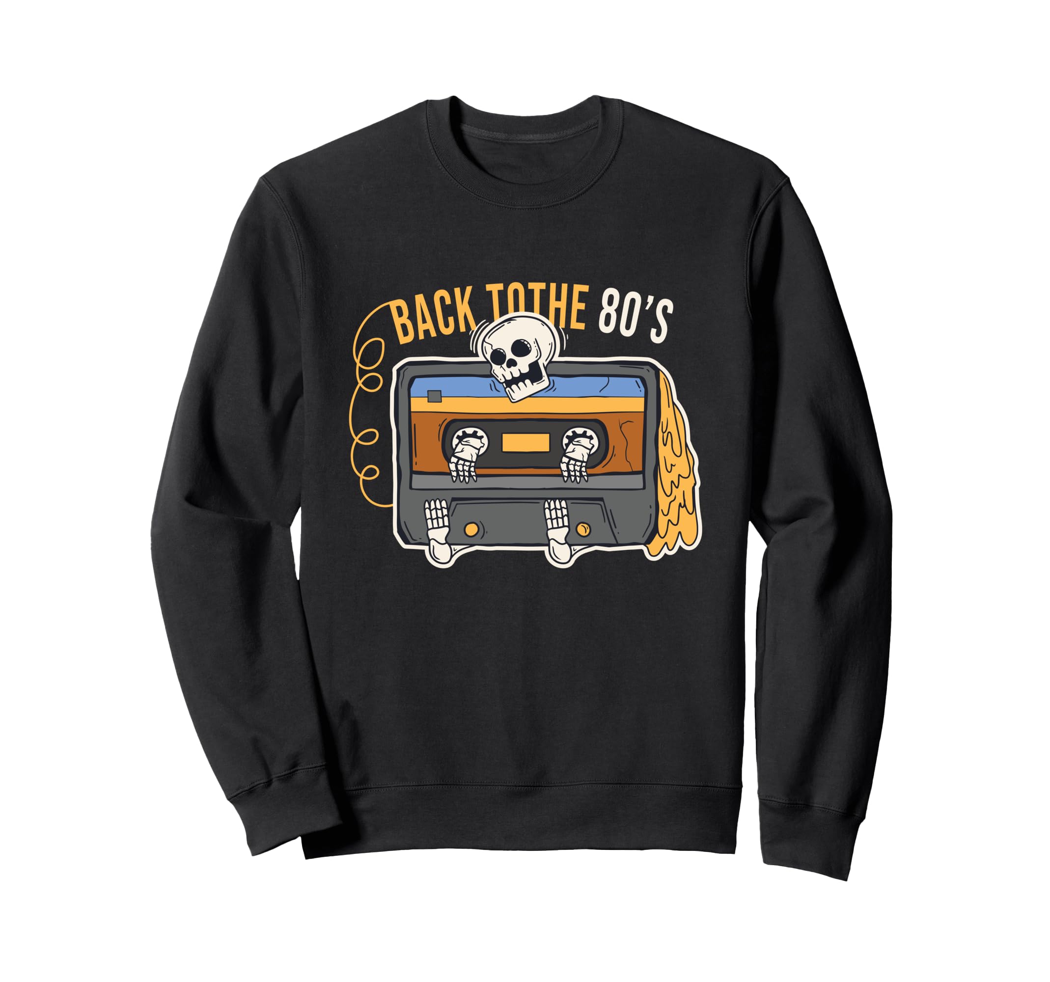 Old Skool Music Cassette Tape Back To Sweatshirt - Custom Art Print Unisex - T-Shirt, Sweatshirt, Hoodie