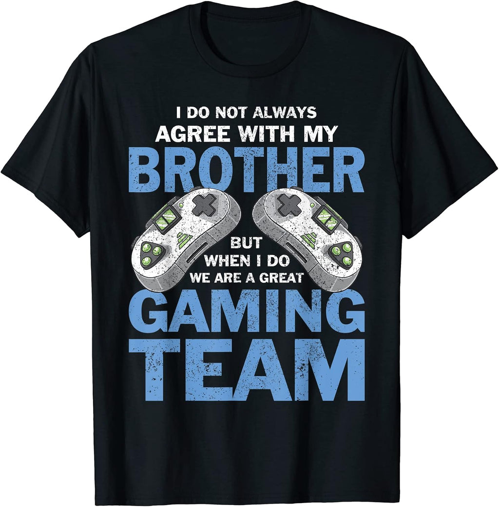 Brother Gaming Team Merch and Video Gamer Ideas - Adult & Kids T-Shirts, Sweatshirts & Hoodies apparel design preview 1
