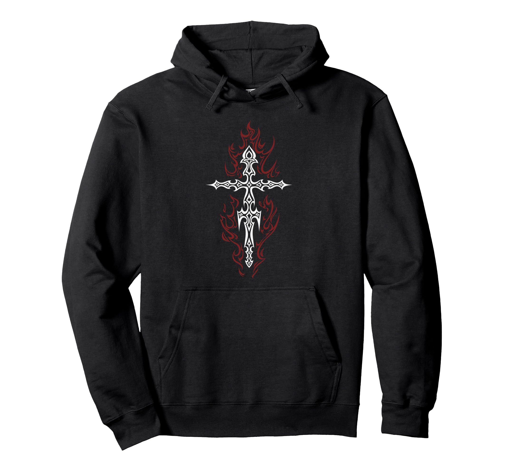 Gothic Cross Y2K Mall Trad Goth Punk Hoodie - Aesthetic Graphic for Adults - T-Shirt, Sweatshirt, Hoodie