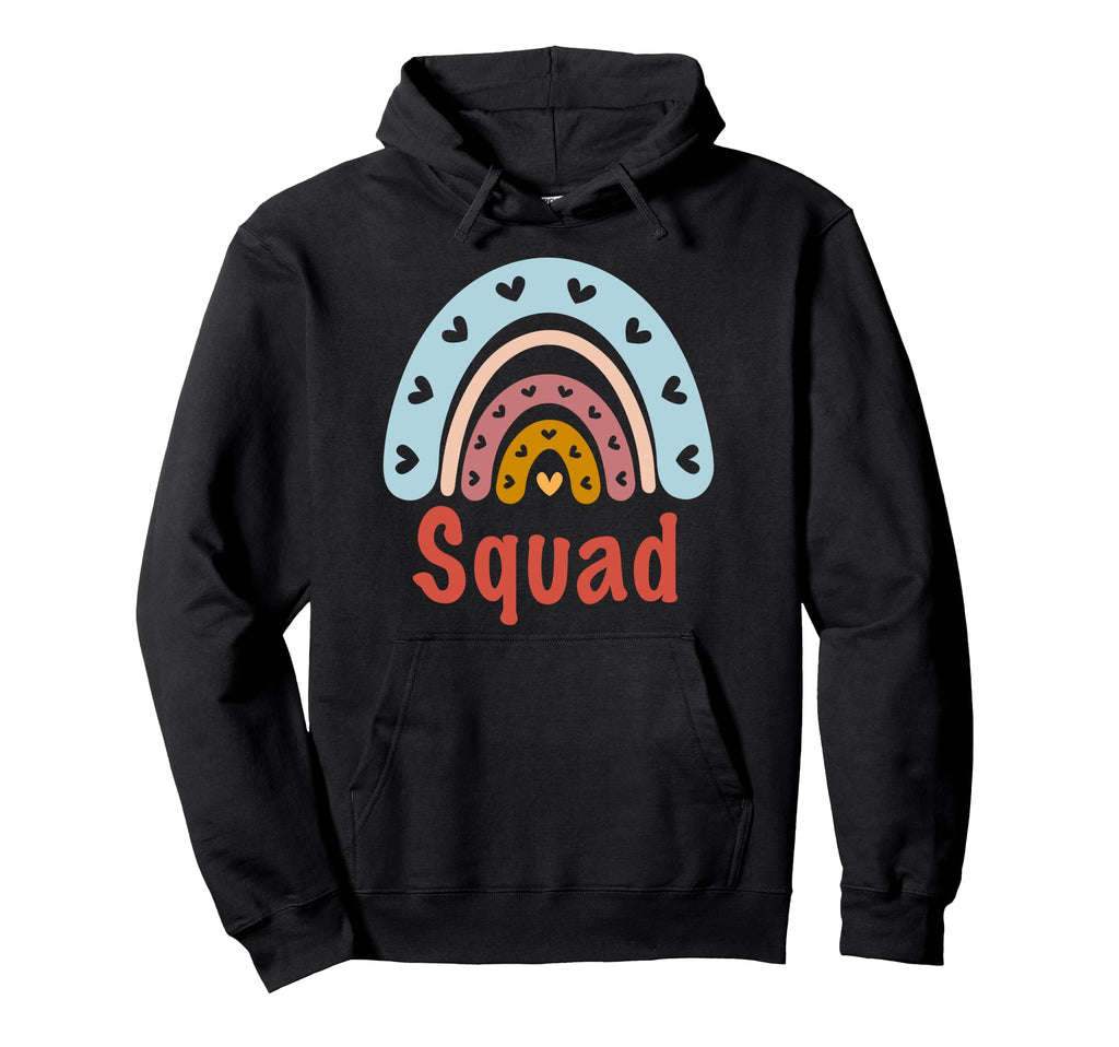 Squad Birthday Rainbow Boho Squad Hoodie - Novelty Apparel for Adults - T-Shirt, Sweatshirt, Hoodie