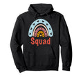 Squad Birthday Rainbow Boho Squad Hoodie - Novelty Apparel for Adults - T-Shirt, Sweatshirt, Hoodie