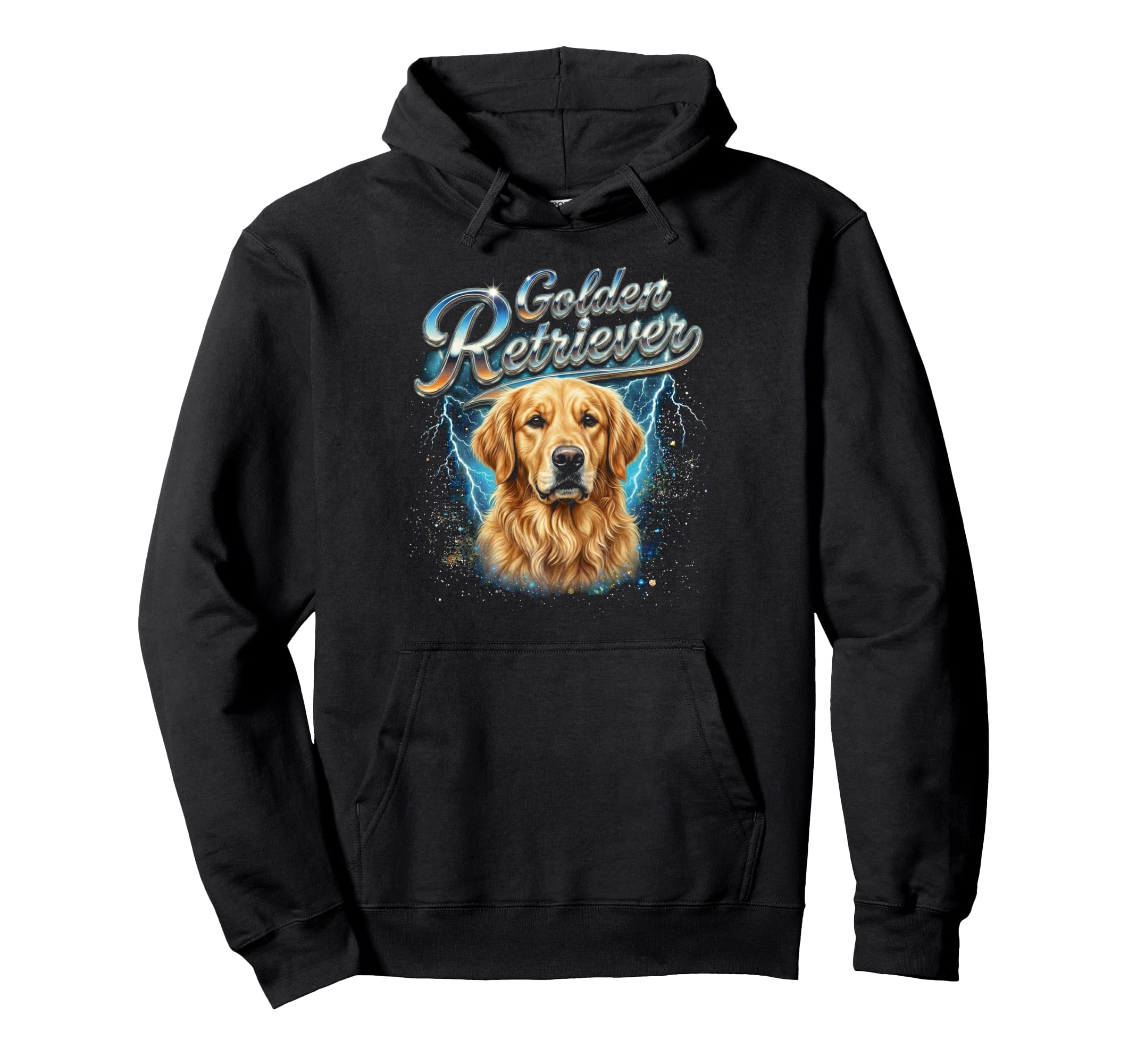 Golden Retriever 90S Dog Lover 80S Golden Hoodie - Custom Art Print Unisex - T-Shirt, Sweatshirt, Hoodie