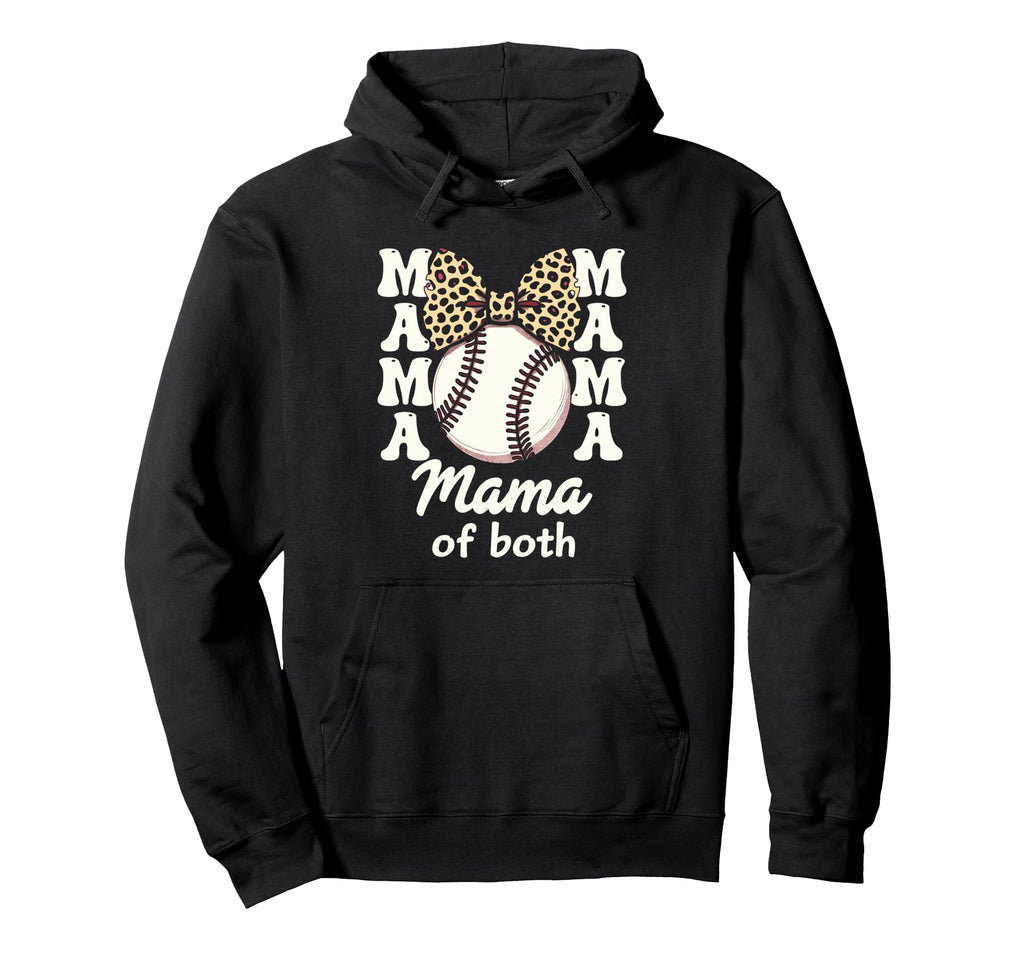 Leopard Mothers Day Mama Mom Both Hoodie - Fun Novelty Design Men Women - T-Shirt, Sweatshirt, Hoodie