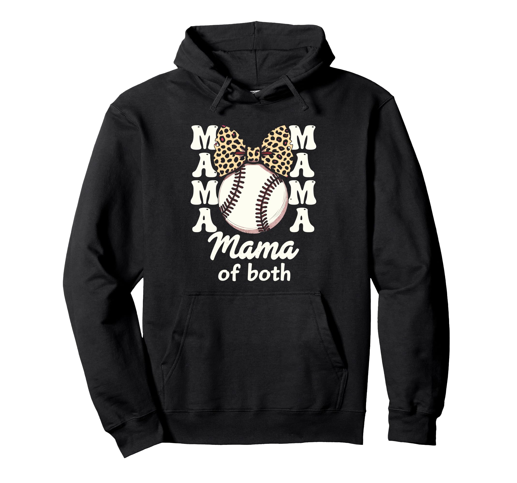 Leopard Mothers Day Mama Mom Both Hoodie - Fun Novelty Design Men Women - T-Shirt, Sweatshirt, Hoodie