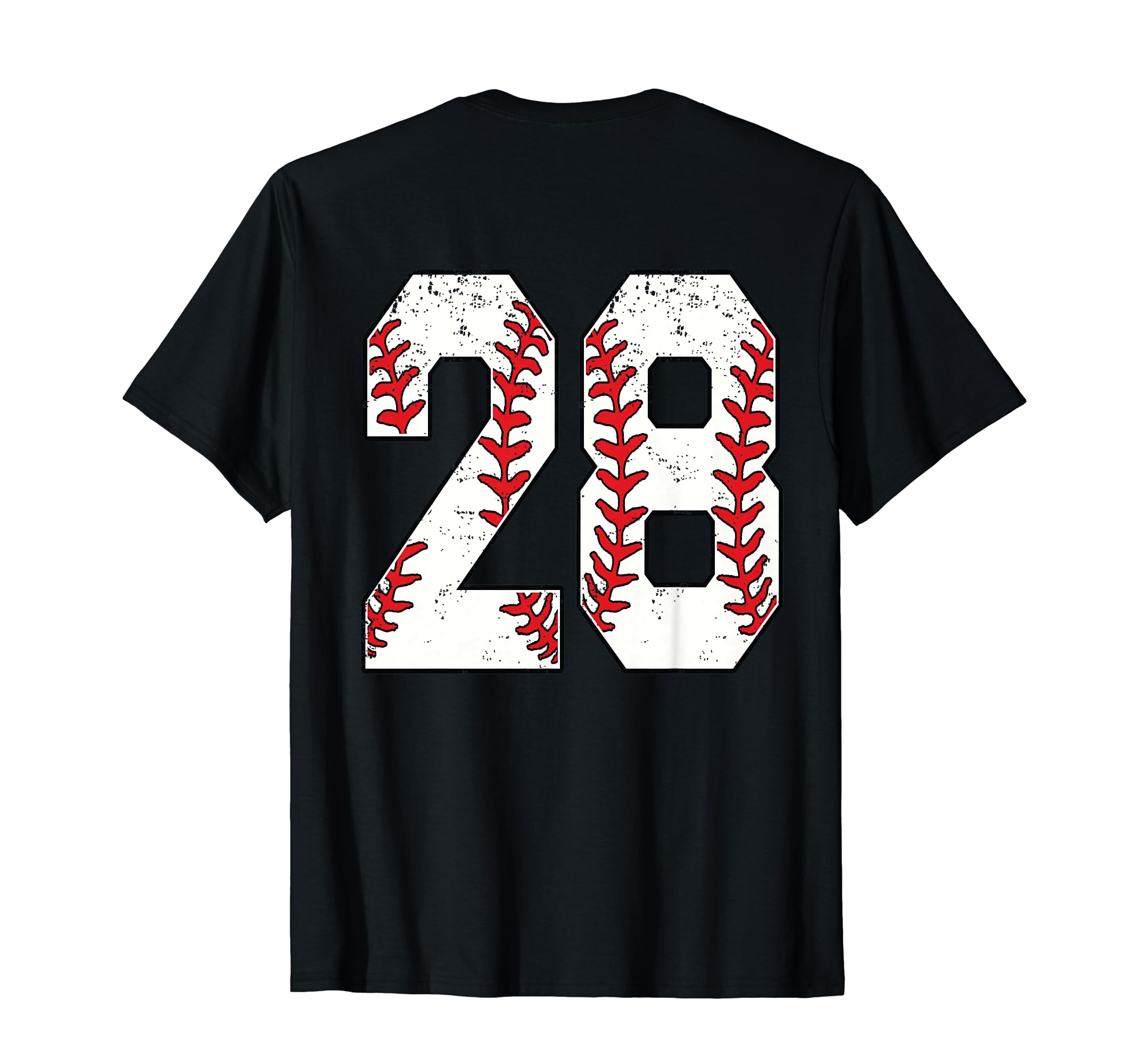 Number 28 Baseball Jersey Number T-Shirt - Casual Everyday Wear for Adults - T-Shirt, Sweatshirt, Hoodie