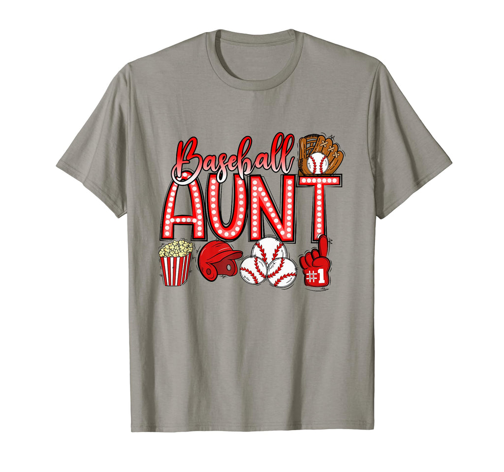 Baseball Aunt Auntie Hand Drawn T-Shirt - Fun Novelty Design Unisex - T-Shirt, Sweatshirt, Hoodie