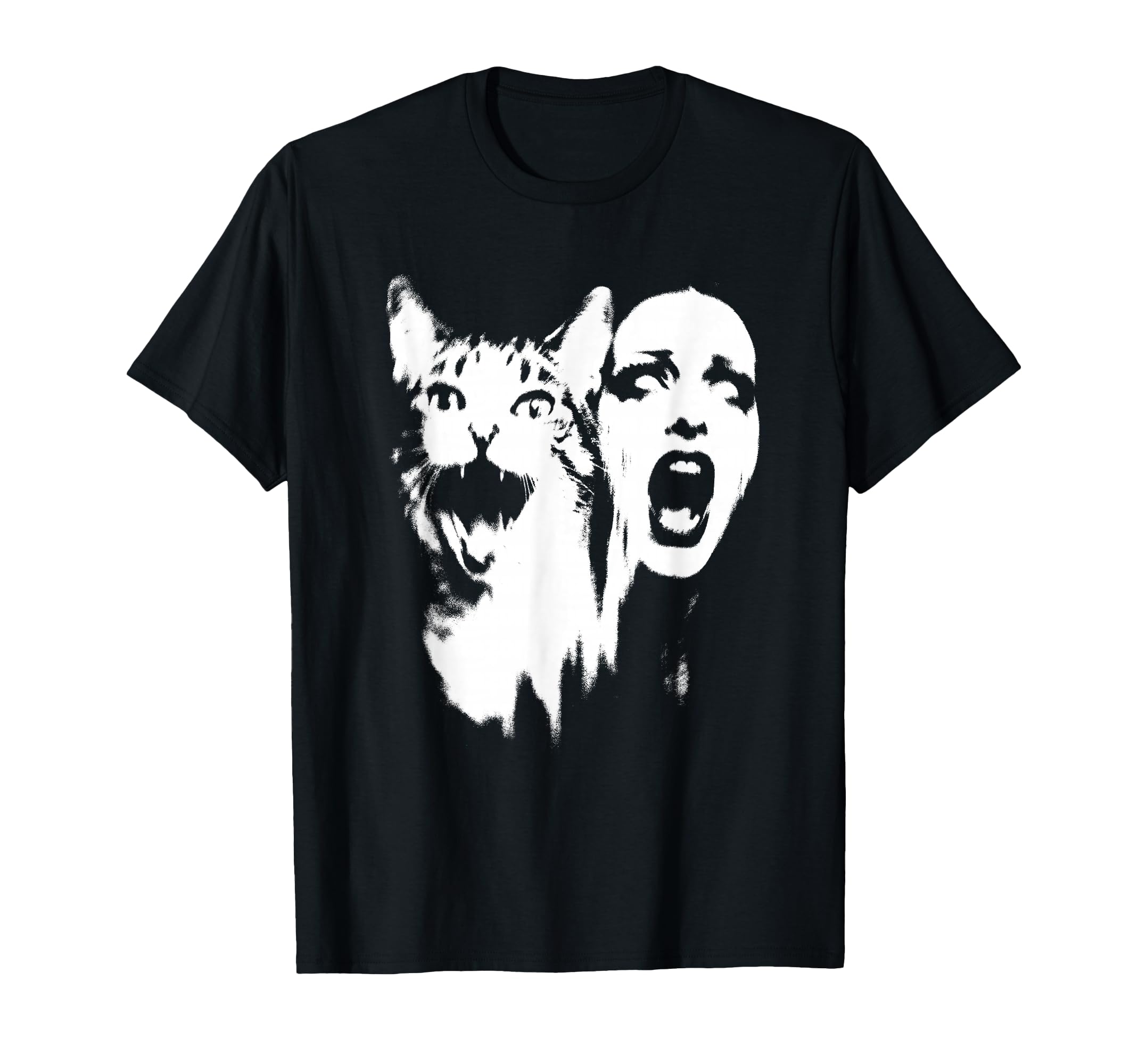 Punk And Cat Grunge 90S Distressed T-Shirt - Aesthetic Graphic Unisex - T-Shirt, Sweatshirt, Hoodie
