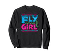 Fly 80S 90S Old School Distressed B Hip Sweatshirt - Trendy Graphic Unisex - T-Shirt, Sweatshirt, Hoodie
