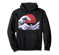 Big Wave Vaporwave Aesthetic 80S Hoodie - Casual Everyday Wear Unisex - T-Shirt, Sweatshirt, Hoodie