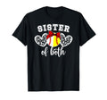 Sister Both Softball Baseball Sister T-Shirt - Graphic Print Unisex - T-Shirt, Sweatshirt, Hoodie