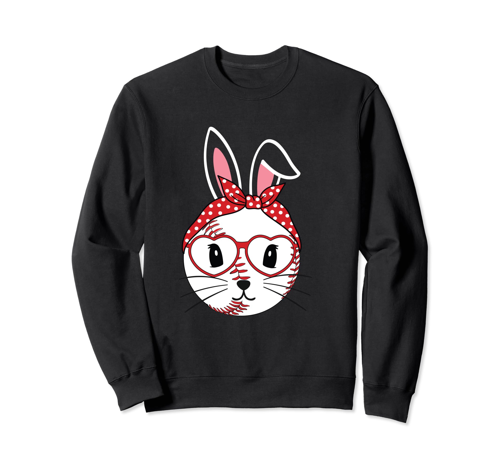 Happy Easter Bunny Playing Baseball Sweatshirt - Trendy Graphic for Adults - T-Shirt, Sweatshirt, Hoodie