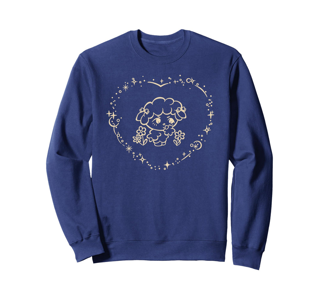 Soft Coquette Y2K Sheep Lamb Flowers Sweatshirt - Unique Graphic Men Women - T-Shirt, Sweatshirt, Hoodie
