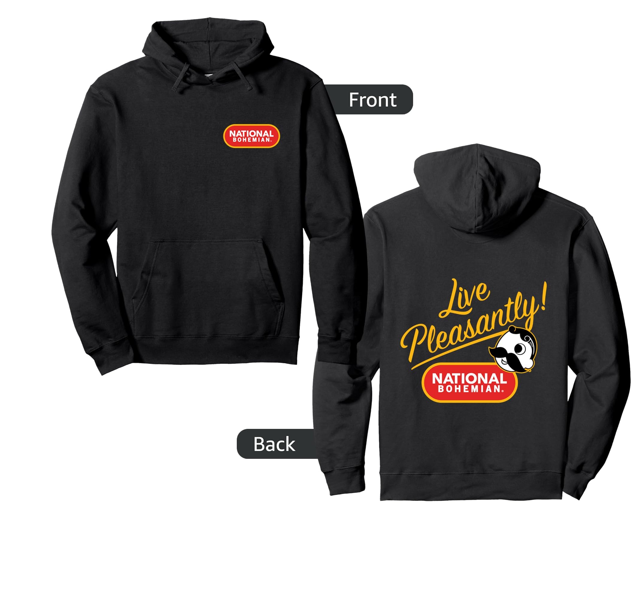 National Bohemian Logo Hoodie - Aesthetic Graphic for Adults - T-Shirt, Sweatshirt, Hoodie