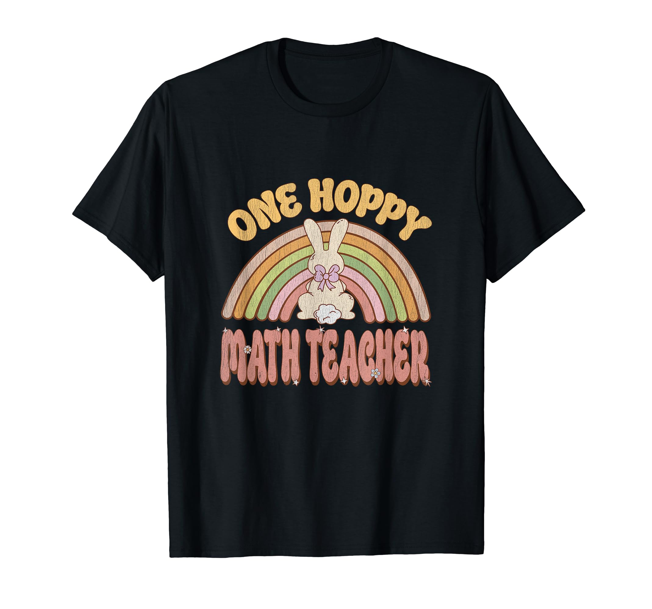 One Hoppy Math Teacher Bunny Easter T-Shirt - Casual Everyday Wear Unisex - T-Shirt, Sweatshirt, Hoodie