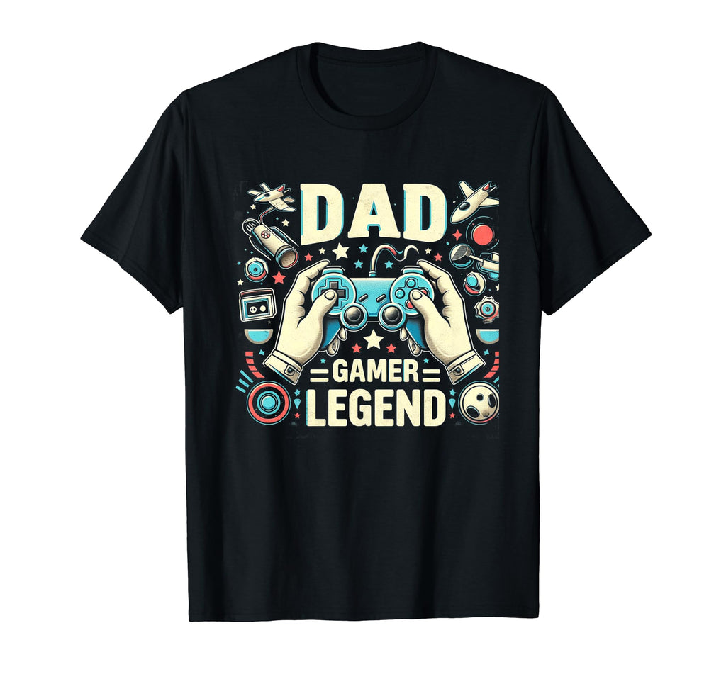 Gamer Dad Game Controller Gaming Video T-Shirt - Trendy Graphic for Adults - T-Shirt, Sweatshirt, Hoodie