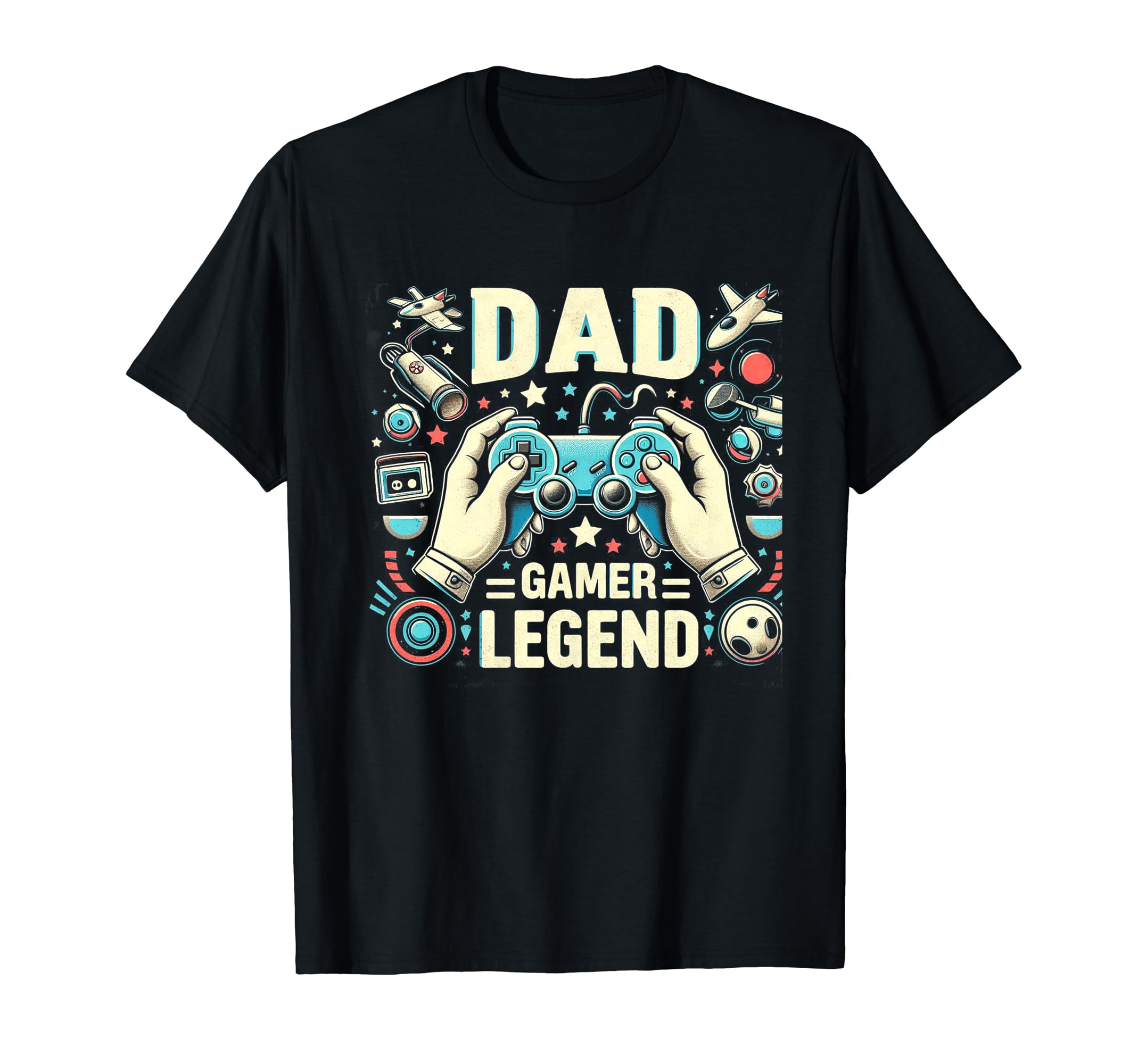 Gamer Dad Game Controller Gaming Video T-Shirt - Trendy Graphic for Adults - T-Shirt, Sweatshirt, Hoodie