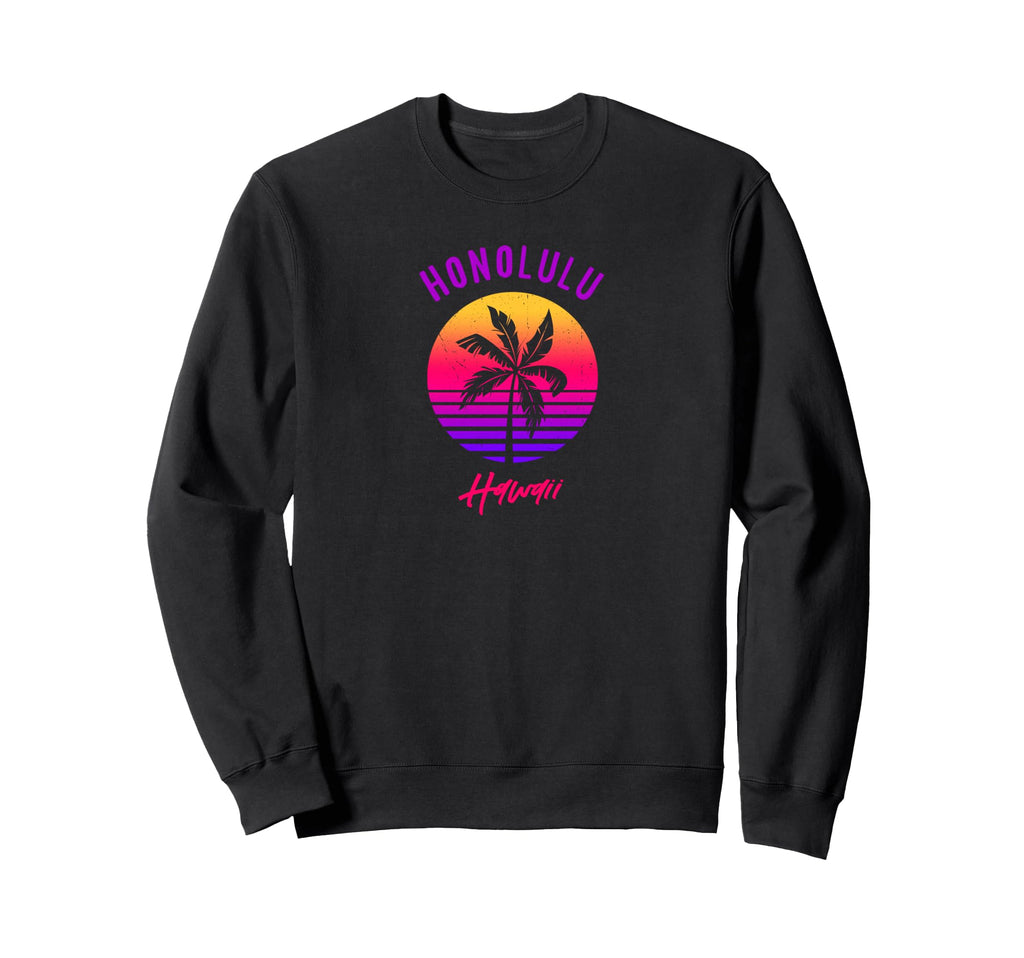 Honolulu Hawaii Sunset Honolulu Hi Sweatshirt - Unique Graphic Men Women - T-Shirt, Sweatshirt, Hoodie