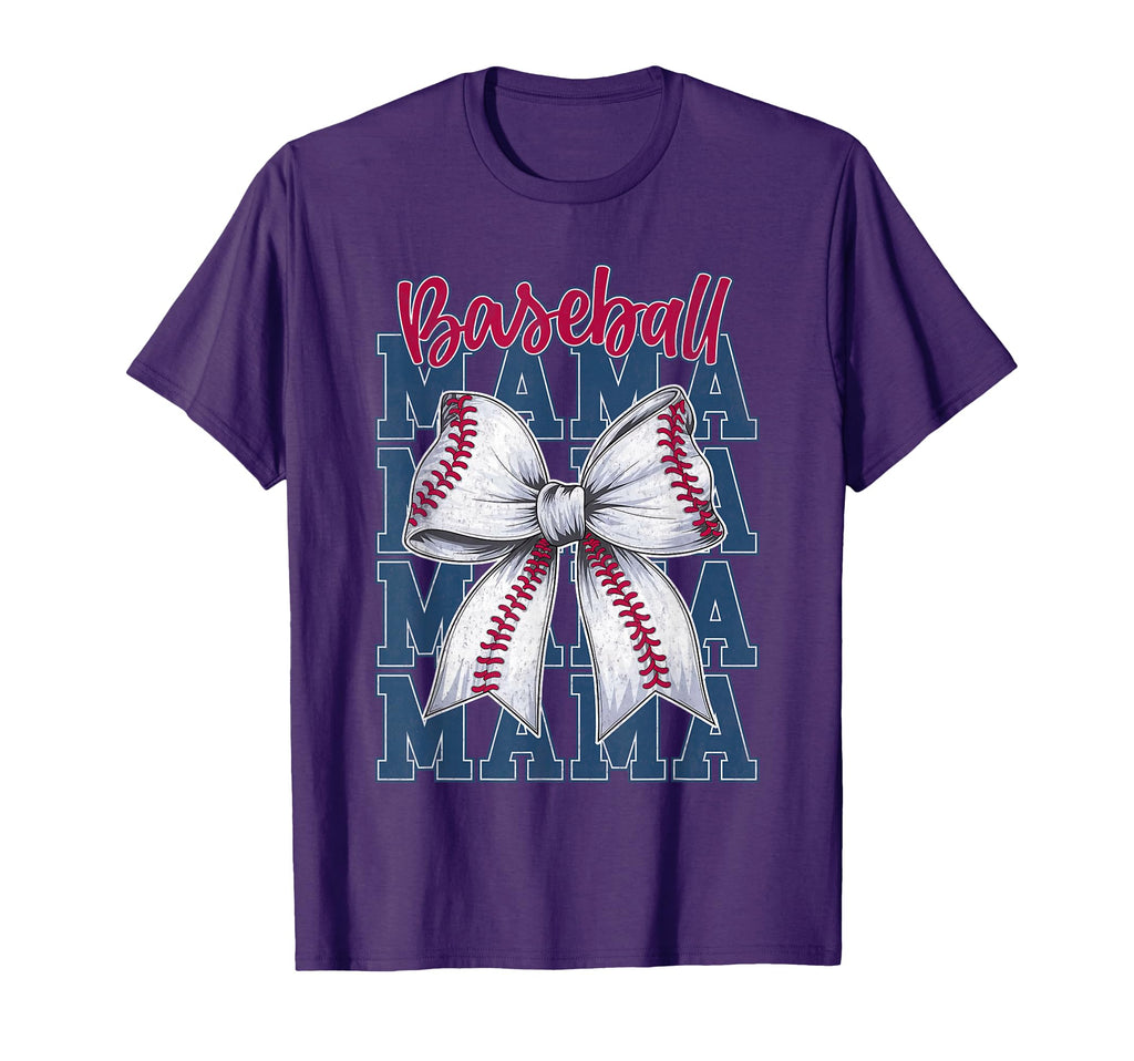Baseball Mama Coquette Bow Game T-Shirt - Fun Novelty Design for Adults - T-Shirt, Sweatshirt, Hoodie