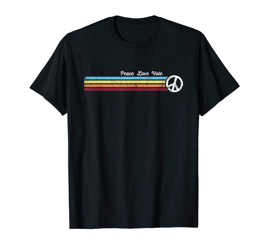 Stripes Peace Love Vote T-Shirt - Minimalist Print Men Women - T-Shirt, Sweatshirt, Hoodie