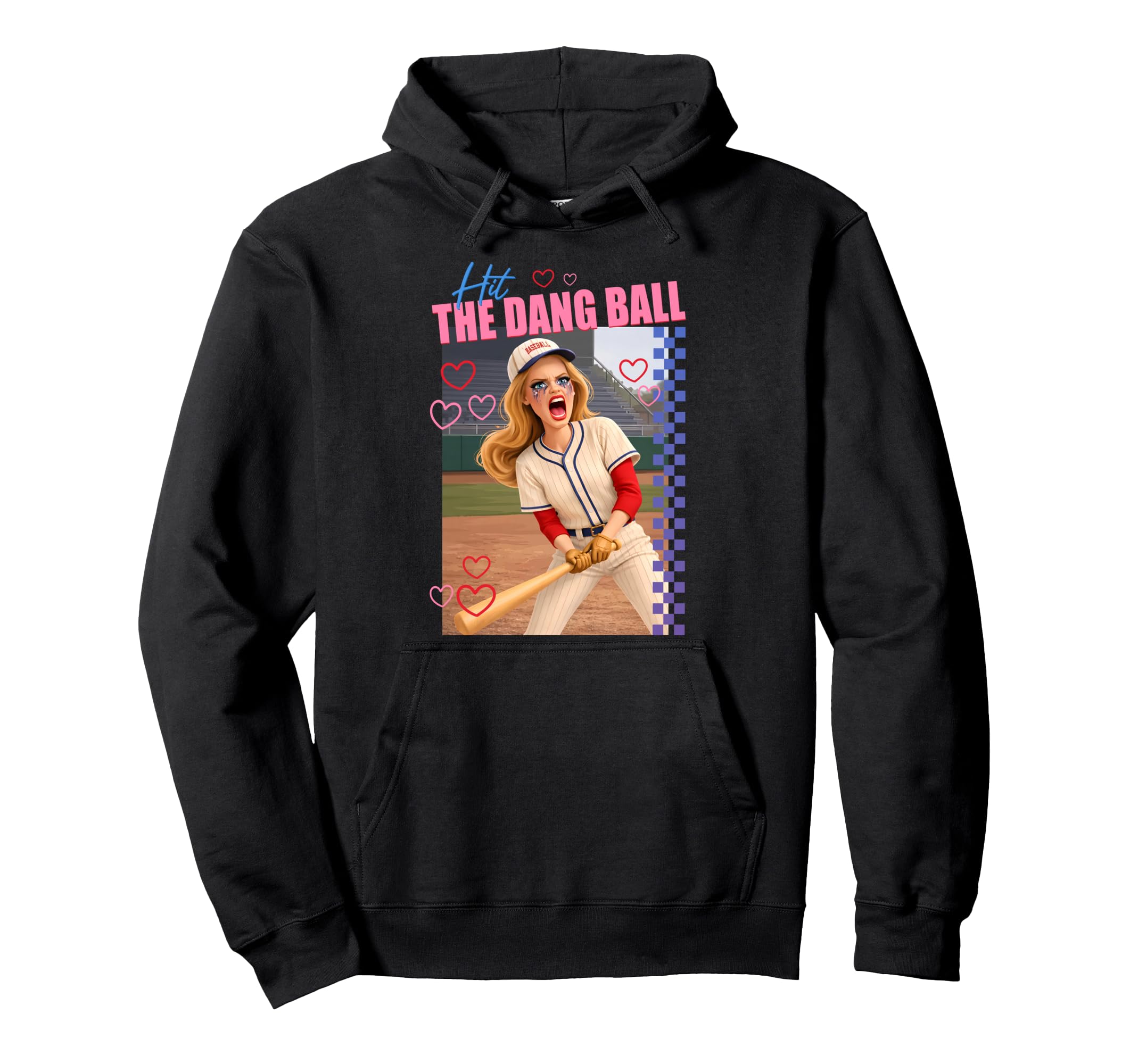 Hit Dang Ball Baseball Mom Gameday Hoodie - Fun Novelty Design Unisex - T-Shirt, Sweatshirt, Hoodie
