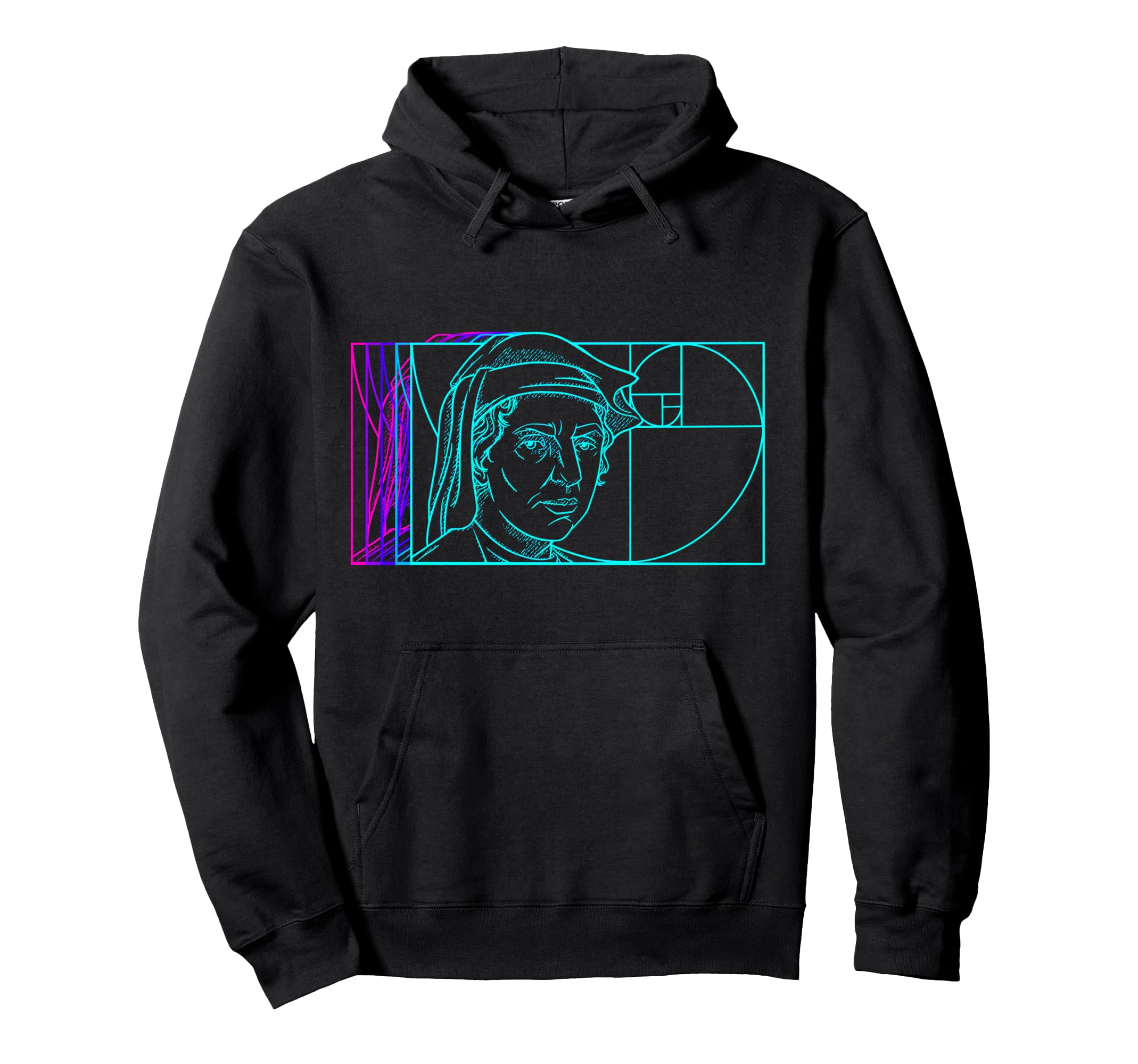 Fibonacci Golden Ratio Sacred Geometry Hoodie - Trendy Graphic Unisex - T-Shirt, Sweatshirt, Hoodie