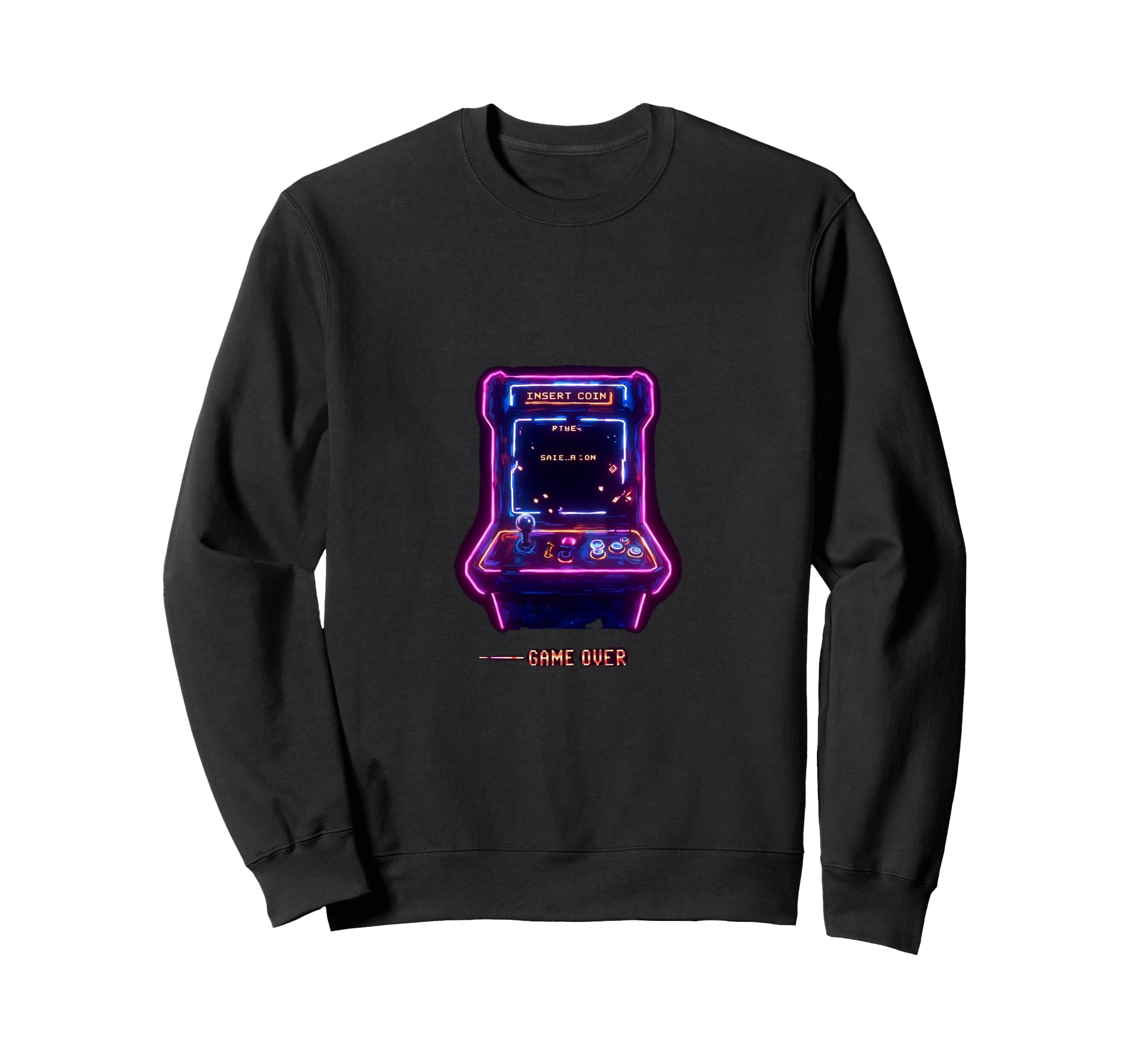 Gaming Arcade Game Over Play Player Sweatshirt - Unique Graphic Men Women - T-Shirt, Sweatshirt, Hoodie