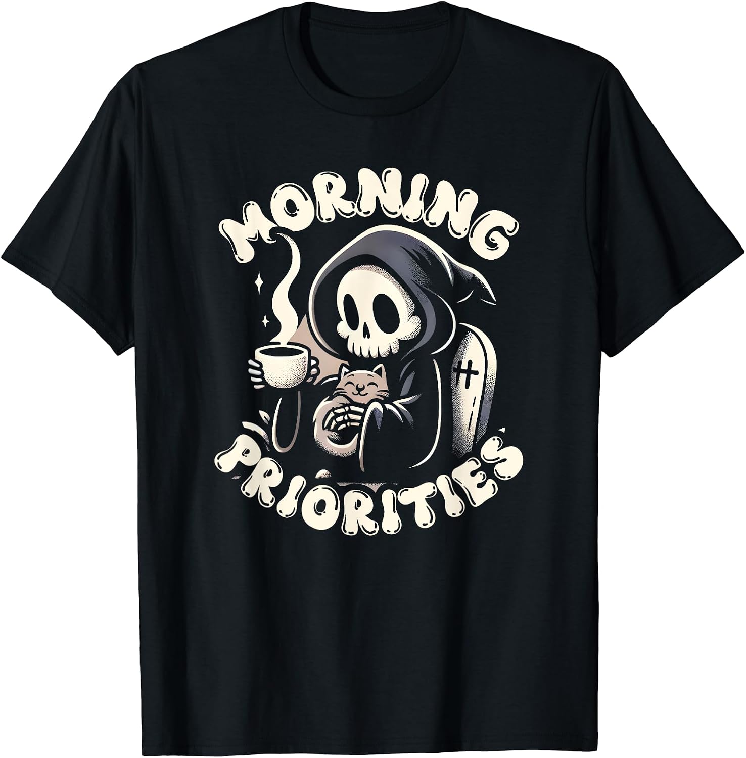 Grim Reaper Cat Collection - Adult & Kids T-Shirts, Sweatshirts & Hoodies apparel design preview 1